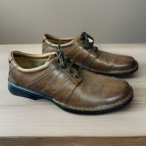 Clarks Collection Shoes Mens Size 12 Brown Leather Soft Cushion With Ortholite